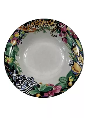 Seven (7) Vitromaster Rainforest Cereal BOWLS  Sue Zipkin Zebra Cheetah Animals • $34.94