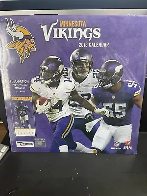 Minnesota Vikings 2018 Monthly Poster Calendar NFL Unopened Sealed NWT • $9.99