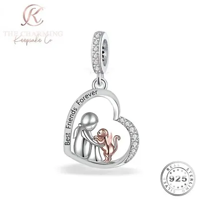 Cat Angel Wings Charm Genuine 925 Sterling Silver Best Friends Forever Memorial • £16.99