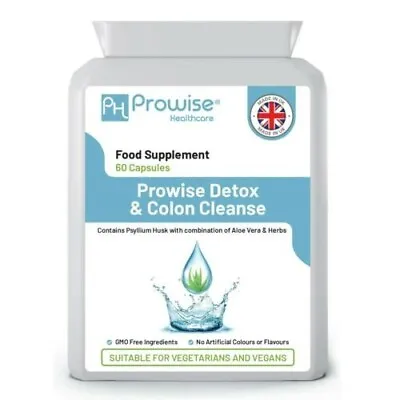 £7.99 • Buy Detox Colon Cleanse 60 Vegan Capsules - UK Made - Prowise Healthcare