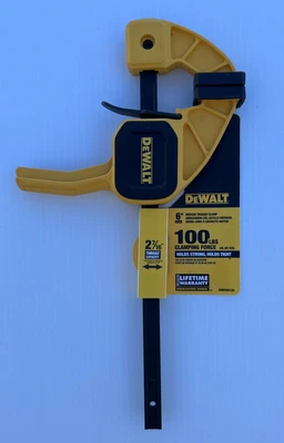 $11.99 • Buy Dewalt 6 In. 100 Lbs. Trigger Clamp With 2.43 In. Throat Depth