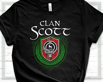 Scottish Clan Scott Surname Scotland Tartan And Clan Badge • $24