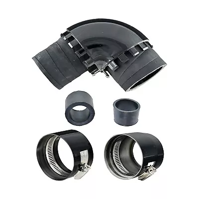 Radiator Hose Adapter Kit 90 Degree Fits 1-1/4  1-1/2  & 1-3/4  Outlets Black • $22.95