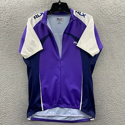 RLX Polo Ralph Lauren Cycling Jersey Womens Large Sport Short Sleeve Purple* • $19.95