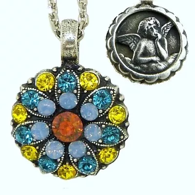 Mariana Guardian Angel Crystal Pendant Necklace 3311 Citrine Indicolate Topaz Ch • $56