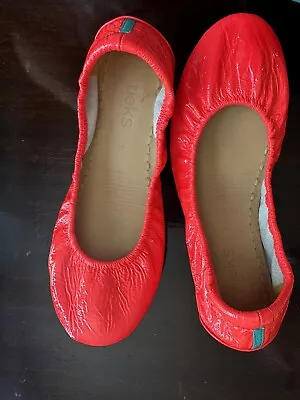 Tieks Size 7 Infrared Ballet Flats Neon Worn Once Excellent Condition No Box • $150