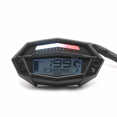 12V Motorcycle LCD Digital Tachometer Speedometer Odometer Fuel Gauge Dirt Bike • $82.05