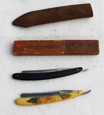 2 Antique Straight Razor Wade & Butcher Sheffield Larkin • $49.99