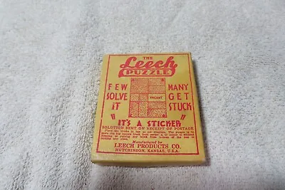 Vintage LEECH Puzzle Made In Kansas USA Green Blocks • $6.95