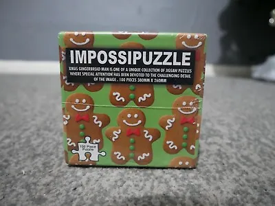 Impossipuzzle Christmas Gingerbread Man 100 Pieces Jigsaw Puzzle NEW • £5.99