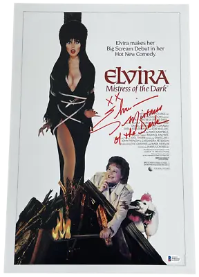 Elvira Signed 12x18 Photo Mistress Of The Dark Authentic Autograph Beckett Coa  • $250