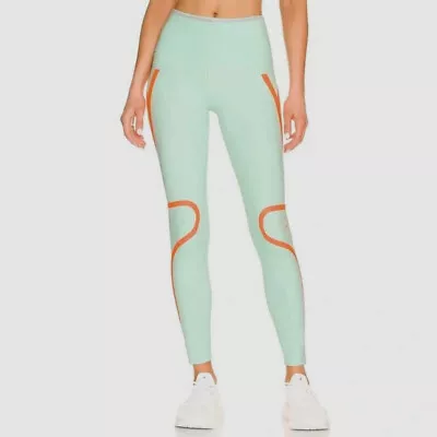 $140 Adidas By Stella McCartney Women's Green Training-Tights Pants Size S • $45.18