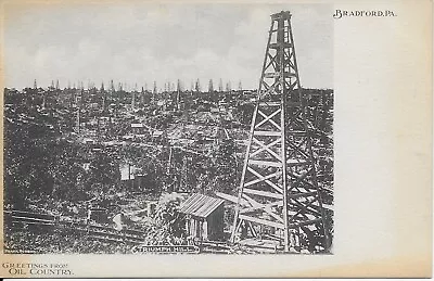 Greetings From Oil Country Bradford PA Vintage Postcard Not Postally Used • $6