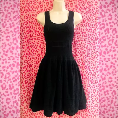 MODA INTERNATIONAL Victoria's Secret Black Crochet Tank DRESS Size S • $29.99