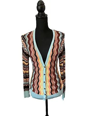 Missoni Sweater Chevron Cardigan Knit Small For Target Pink Brown Multi • $30.10