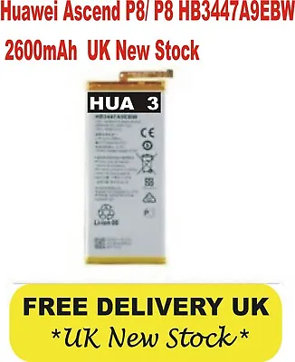 £3.99 • Buy  Replacement Battery For Huawei Ascend P8/ P8  HB3447A9EBW 2600mAh  UK New Stock