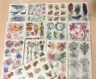 $4.20 • Buy 3 Sheets Scrapbooking Stickers Paper Sticker Stationery Bullet Journal Diary NSW