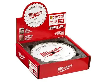 Milwaukee 6-1/2 In. 24T Framing Circular Saw Blade • $11.99