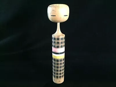 S1269 Japanese Wooden Traditional Doll KOKESHI 20cm Vintage OKIMONO Signed • £19.48