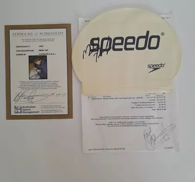 Michael Phelps Signed Speedo Silicon Cap : COA • $277.27