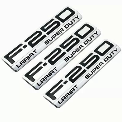3Pc For 2005-07 F250 LARIAT SUPER DUTY Emblem Badge F-250 (Chrome) • $40.80
