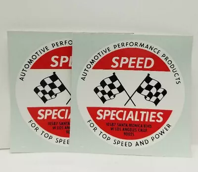 Pair Vintage Original Speed Specialties Decals Hot Rod Drag Racing Gasser NHRA • $39.99