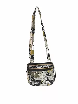 Vera Bradley Go Wild Hipster Crossbody Messanger Purse Yellow Flower Print • $15