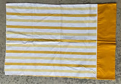 Fingerhut Vintage Pillowcase 70s Stripe Mustard 19.5” X 30” Gold Yellow Retro • $3