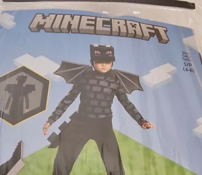 Ender Dragon Costume Boys Small 4-6 Minecraft Jumpsuit Mask Wings NEW IN PACKAGE • $8.99