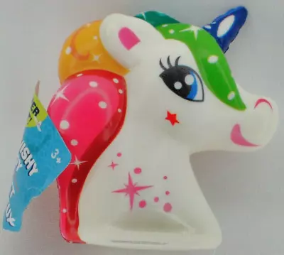 Greenbrier Squishy Toy Neon Rainbow Unicorn Super Soft Vintage Stress Relief • $13.99