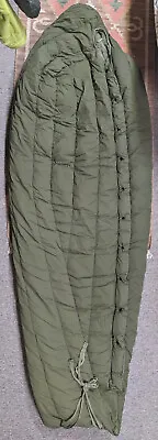 Vintage US Military Extreme Cold Weather Sleeping Bag 82 Inches Long Down Fill • $100