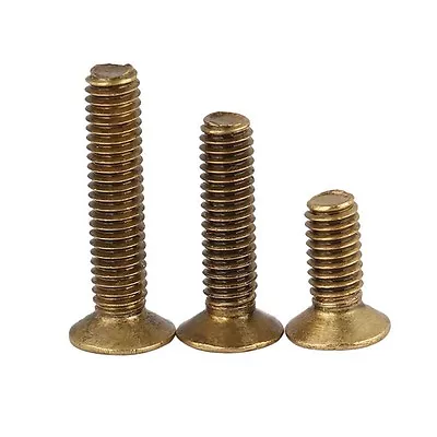 Solid Brass Flat Countersunk Head Phillips Screws Machine Screws M4 M5 M6 • £1.78