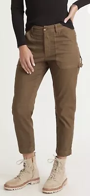 Marine Layer Maya Slim/Straight Utility Pant Military Olive Size 8 • $32.99