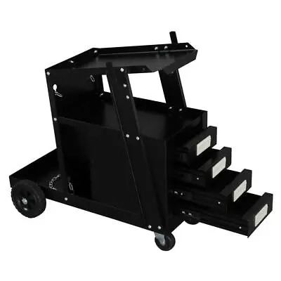 28  X 15  X 28  Welding Cart Plasma Cutting Machine With 4 Drawer Cabinet Black • $94.99