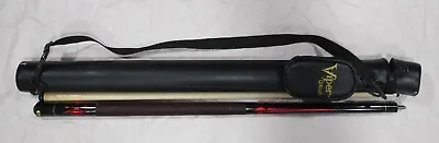 Viper Pro Series 58  19oz Pool Cue Stick Red W/Q-Vault Carrying Case Black • $65.99