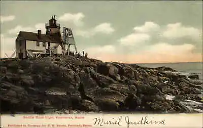 Vinalhaven Maine ME Saddle Back Light Lighthouse C1910 Vintage Postcard • $7.91
