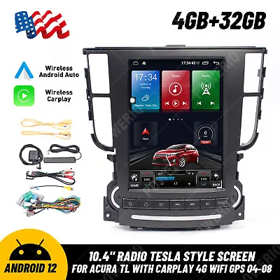 Android Car Radios GPS Navigation Carplay Stereo Fit 2003-2008 Acura TL 4GB+32GB • $425