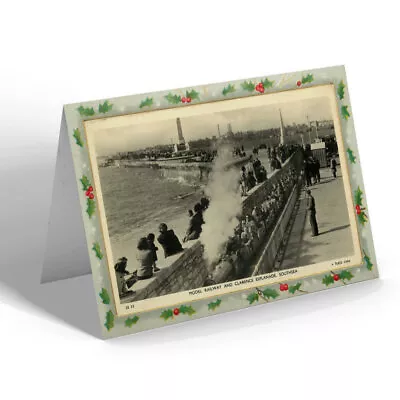 CHRISTMAS CARD Vintage Hampshire - Model Railway & Clarence Esplanade Southsea • £4.99