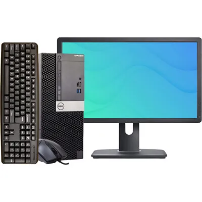 Dell Desktop Computer I5 PC Tower Up To 16GB RAM 2TB HD/SSD 24in Windows 10 Pro • $89.68