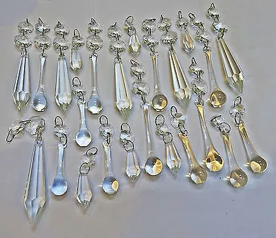 Chandelier Droplets Bundles Cut Glass Crystals Beads Drops Choice Of Sets Prisms • £39.99