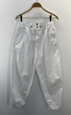 Vintage Forenza Baggy Pants White Draw String SZ S 100% Cotton • $34