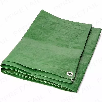 Tarpaulin Waterproof 6ft X 8ft Eyelet Camping Tent Ground Sheet Tarp Cover TL007 • £5.99