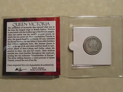 1896 Great Britain Shilling!  Queen Victoria 925 Silver Nice Coin With Story  T • $28