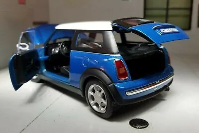£30 • Buy 1:24 Mini One Cooper R50 R53 Metallic Blue Diecast Scale Model Car Cararama BNIB
