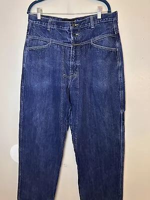 Vintage 90’s Marithe Francois Girbaud Blue Baggy Denim Jeans Mens 34 • $30