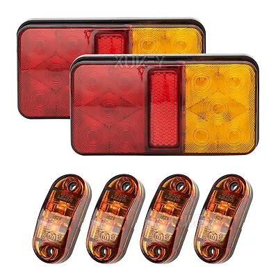 Trailer Tail Stop Light Reflective 12-30v Side Led 4wd 4x4 Camper Ute Bus Van • $19.17