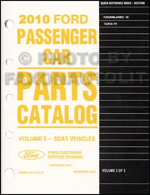 2010 Parts Book Taurus Fusion Milan MKZ Ford Lincoln Mercury Master Part Catalog • $99