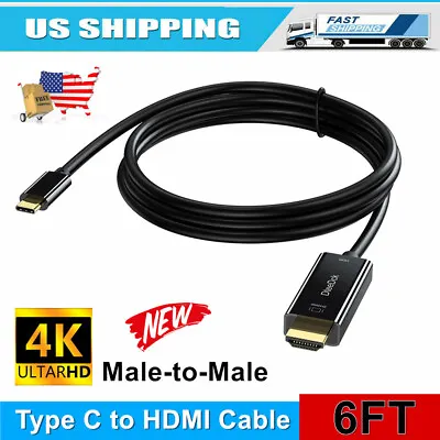 6FT USB-C To HDMI CableMHL Type C USBC To HDMI Converter For MacBook Pro/iMac A • $8.54