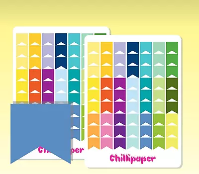 Mini Rainbow Flags Banner Stickers Calendar Markers • £2.60