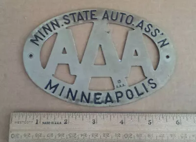 MINN. State Auto. Ass'n AAA Minneapolis  - Car Badge Emblem License Plate Topper • $40